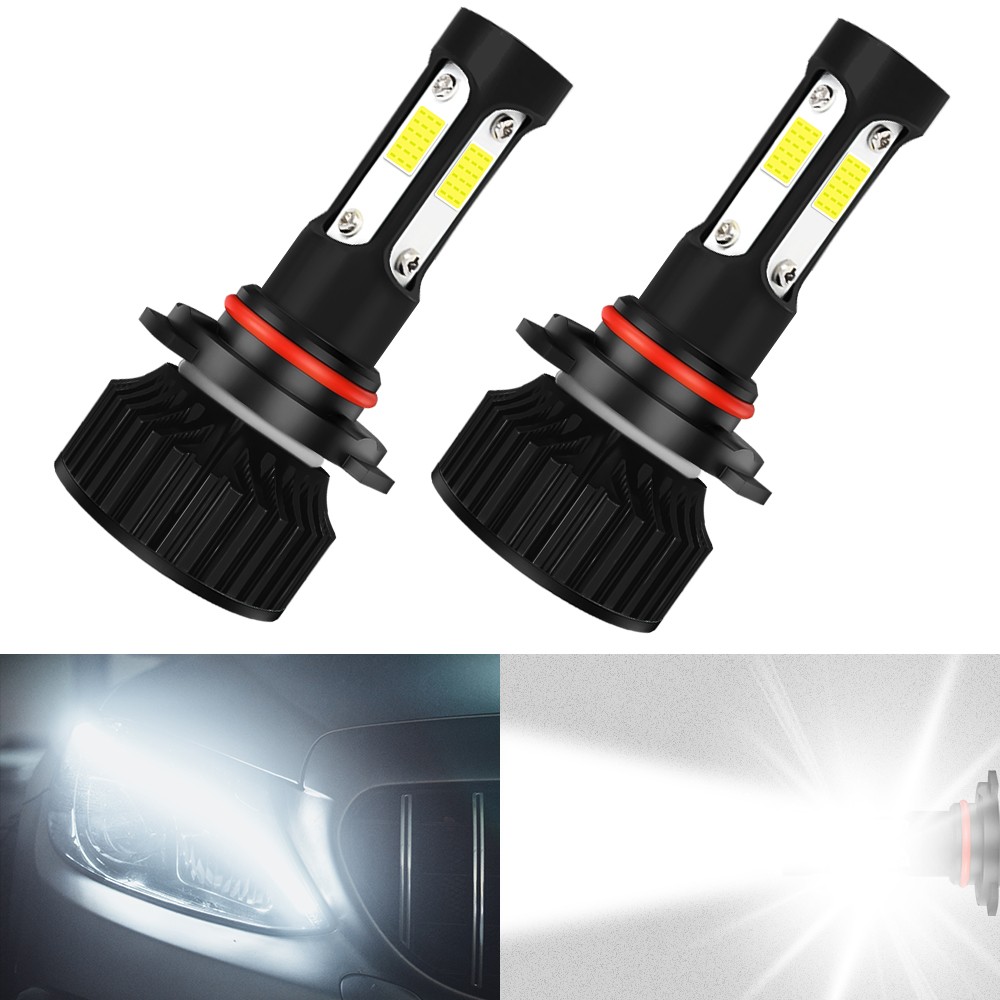MINI 9005+H11 Combo LED Headlight Bulbs Kit Hi Lo Beam 6000K White 450W 38000LM