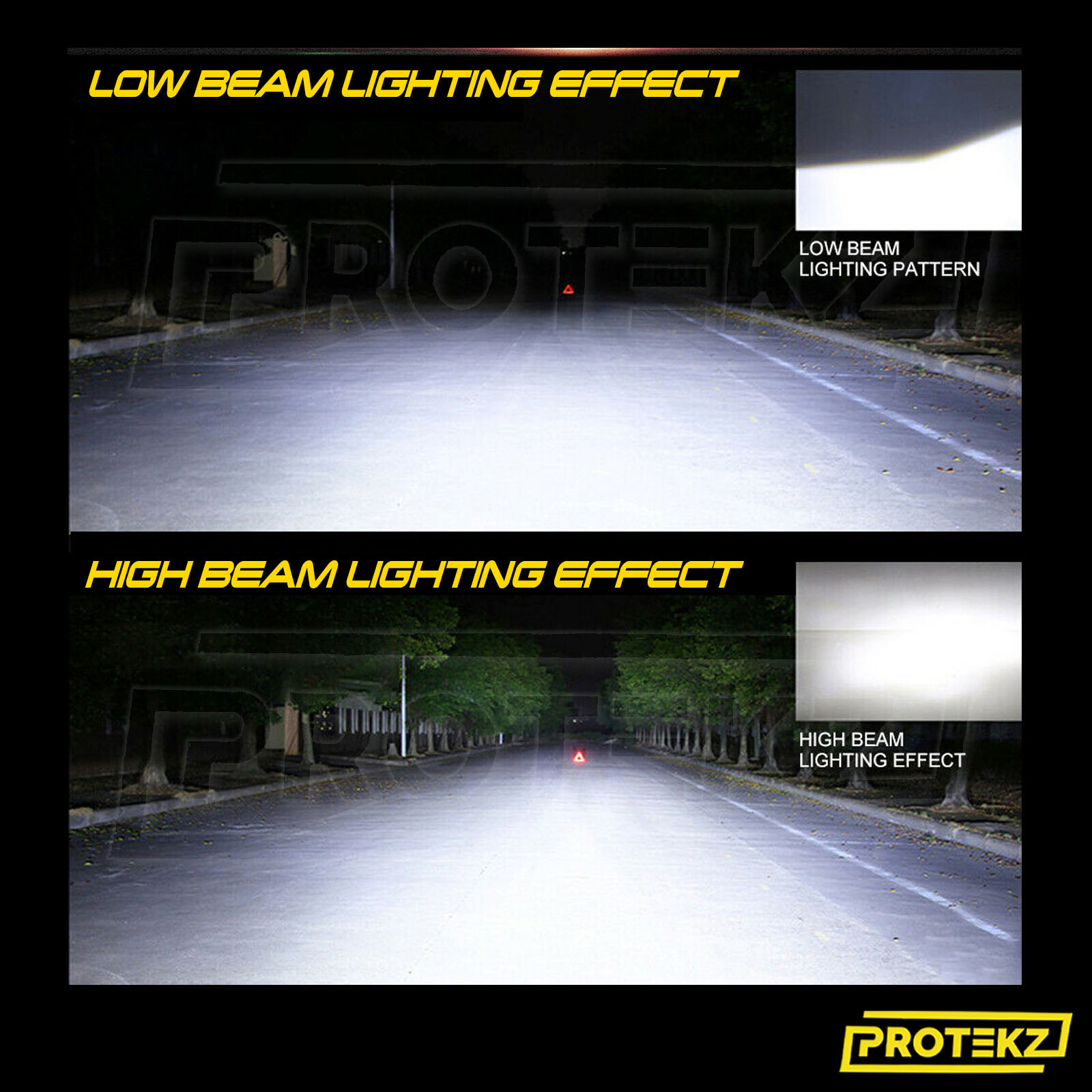 9007 HB5 LED Headlight Bulbs 360 Degree Adjustable Beam 7200Lm 6500K Cool White