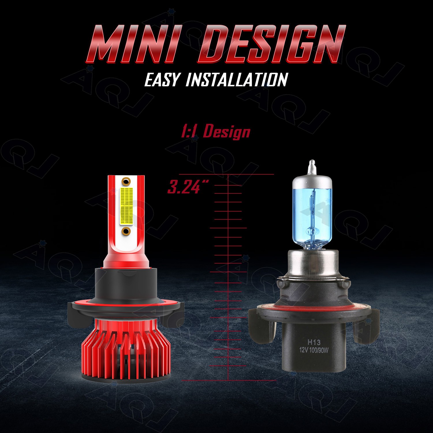 9008 H13 LED Headlight Bulbs For Nissan NV2500 2012-2017 6000K Super White