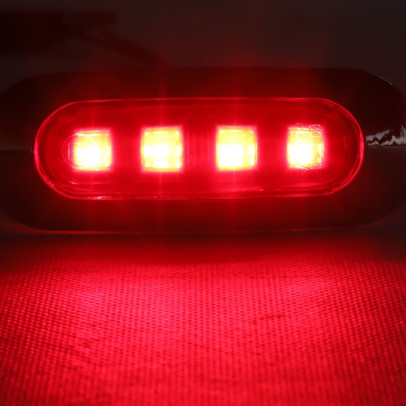 10PCS DC12V-24V 4 LED Side Marker Indicator Lights Lamp Front Rear Tail Lamp