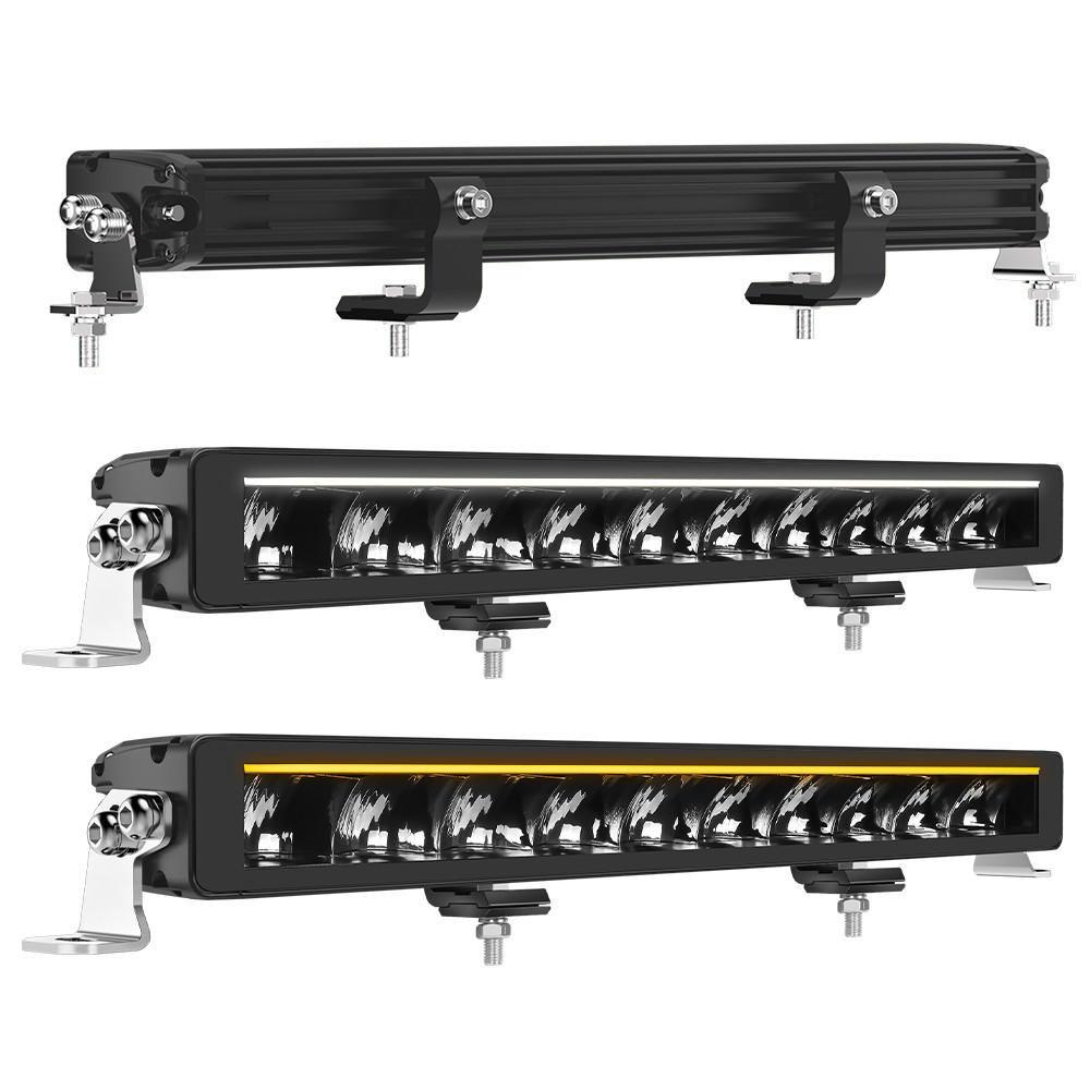 Slim 22inch LED Work Light Bar Driving White Amber DRL Fog Offroad SUV Truck 20″
