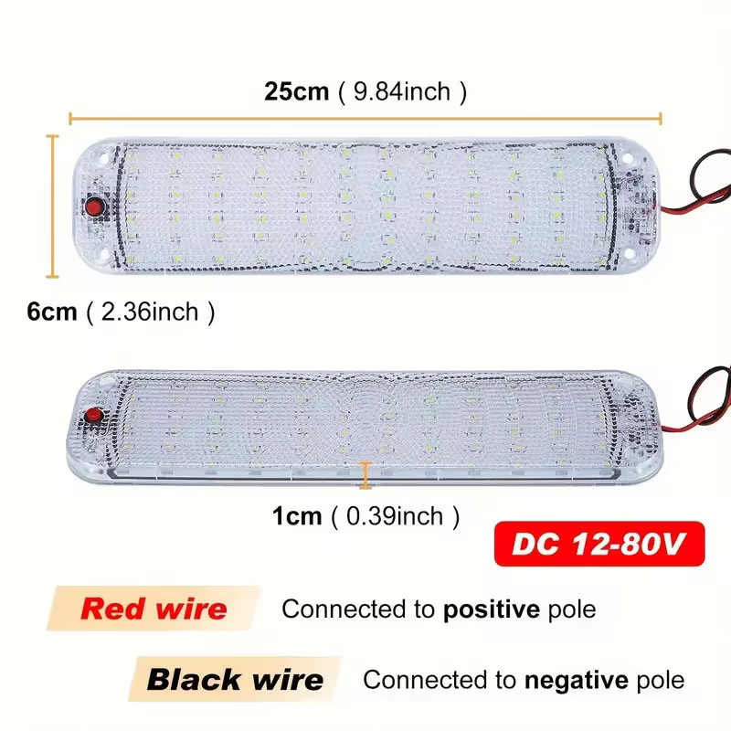 2PCS LED Car Interior Light 12V 24V Reading Roof Light Camper Van Boat Truck UK