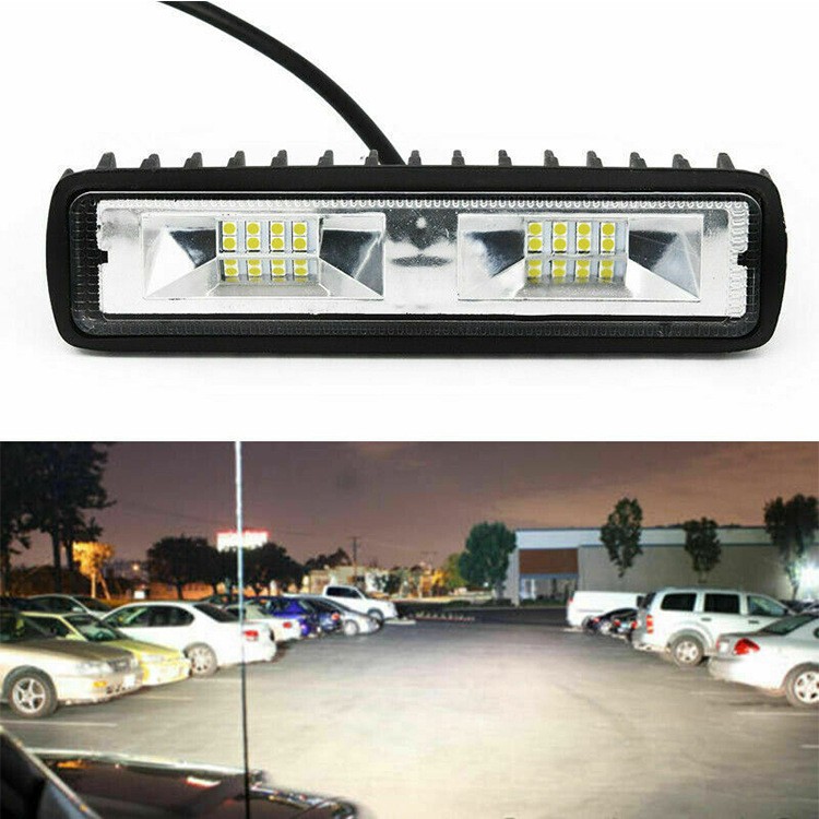 2x 6Inch LED Work Light Bar Flood Fog Lamp 48W For Driving Offroad Truck SUV ATV