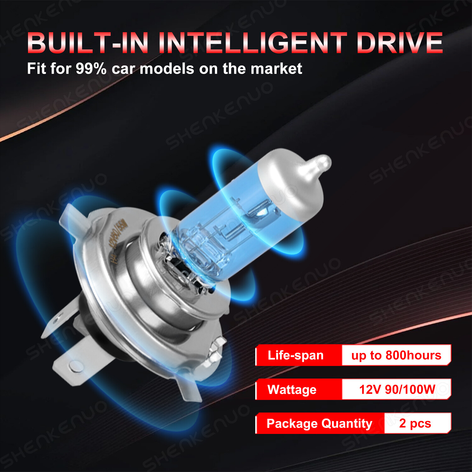 For Yamaha YZF R6 R6S 1999-2001 2002 H4 Xenon Halogen White 5000K Headlight Bulb