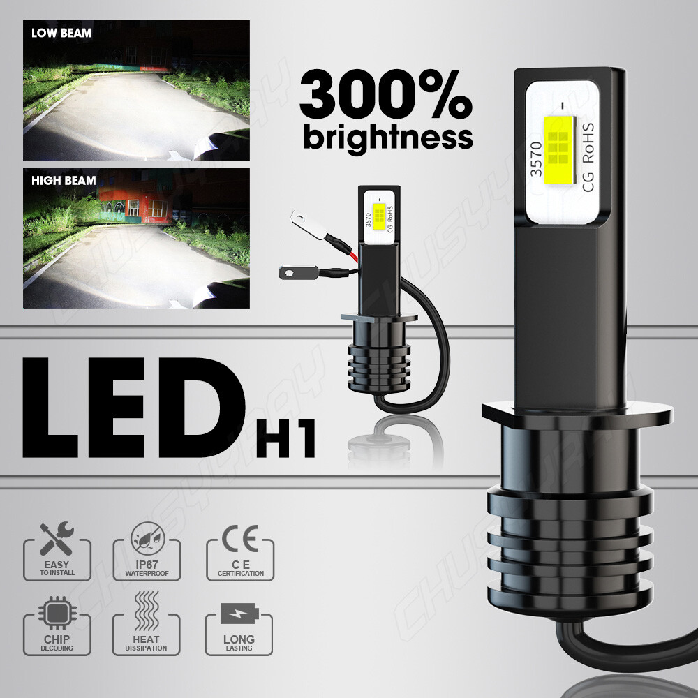 For Ford Focus 2012-2018 3570 CSP LED Headlight H1 Bulbs Kit High Beam White