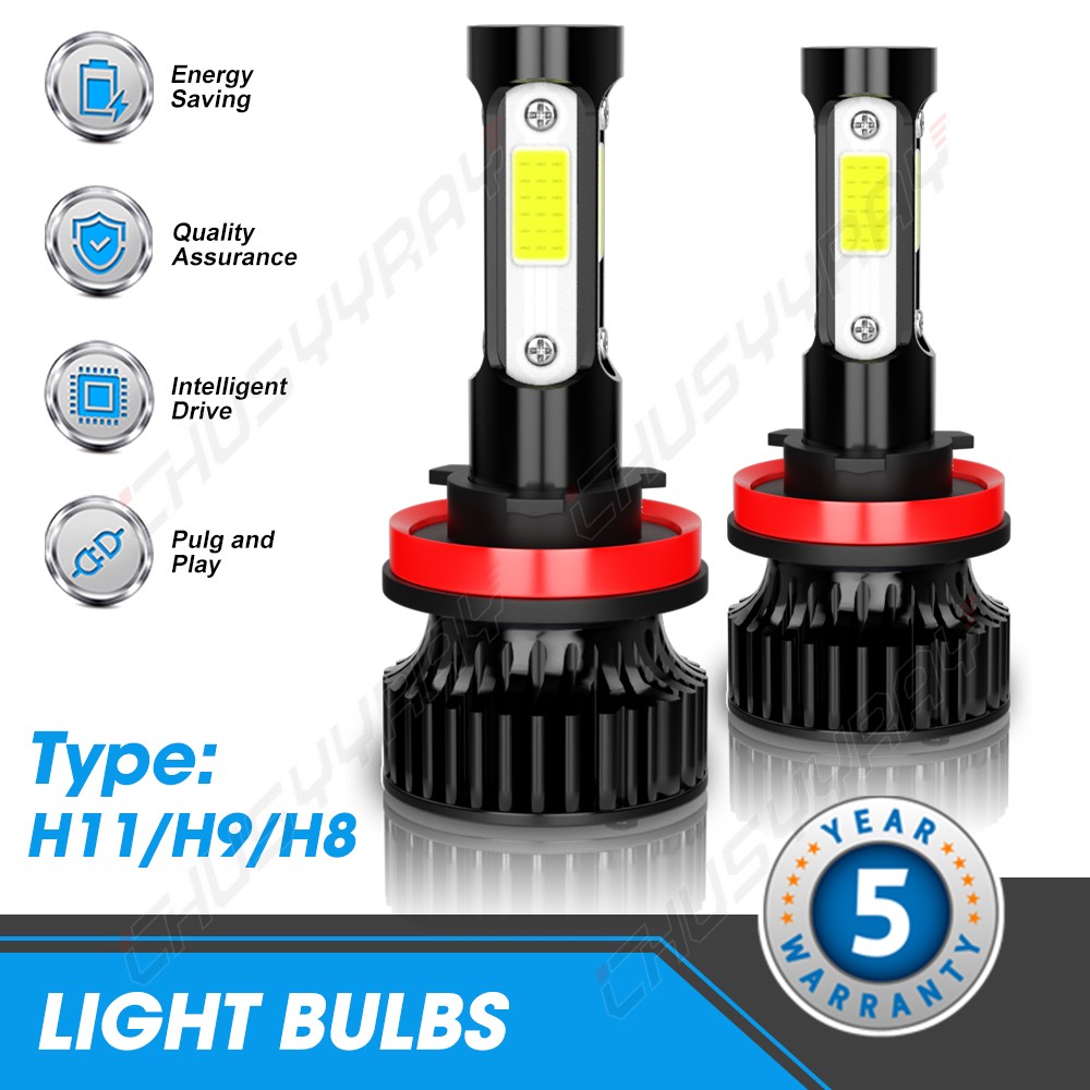 For GMC Canyon 2015-2022 6x 8000K LED Headlight Hi/Lo Beam + Fog Light Bulbs Kit