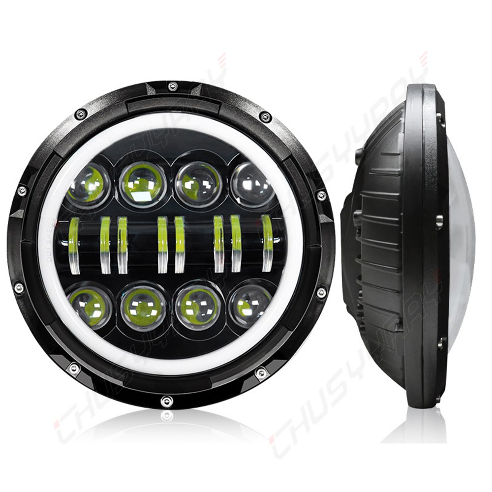 2pcs 7inch Led Round Headlight High-Low Beam for Peterbilt 379 359 Trucks