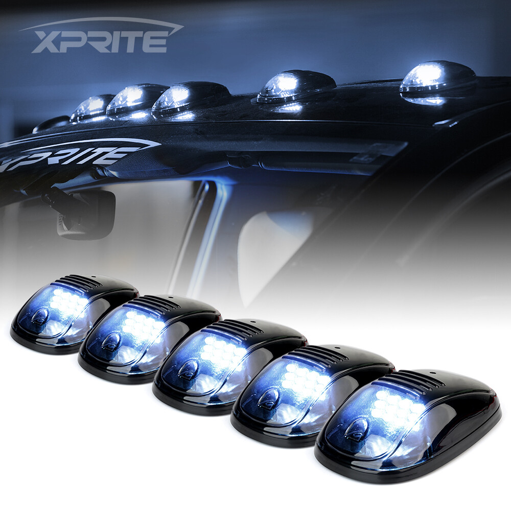 5PCS White Cab Roof Marker Running Light For 2003-2018 Dodge Ram 1500 2500 3500