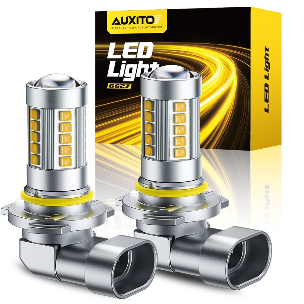 AUXITO 9006 LED Headlight Bulb Low Beam Fog Light CANBUS 3000K GOLDEN YELLOW H
