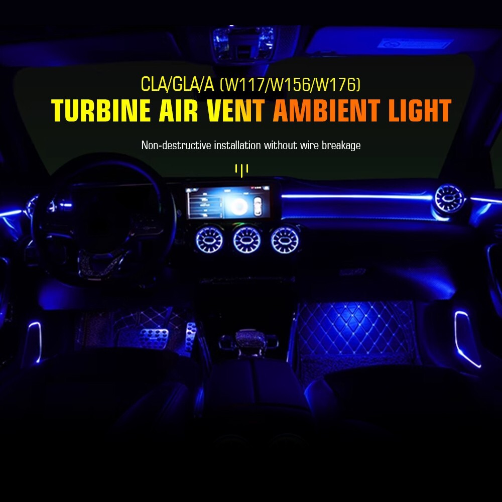 LED Air Vent Ambient Light For Mercedes Benz W117 CLA180 CLA200 CLA250 CLA45 5pc