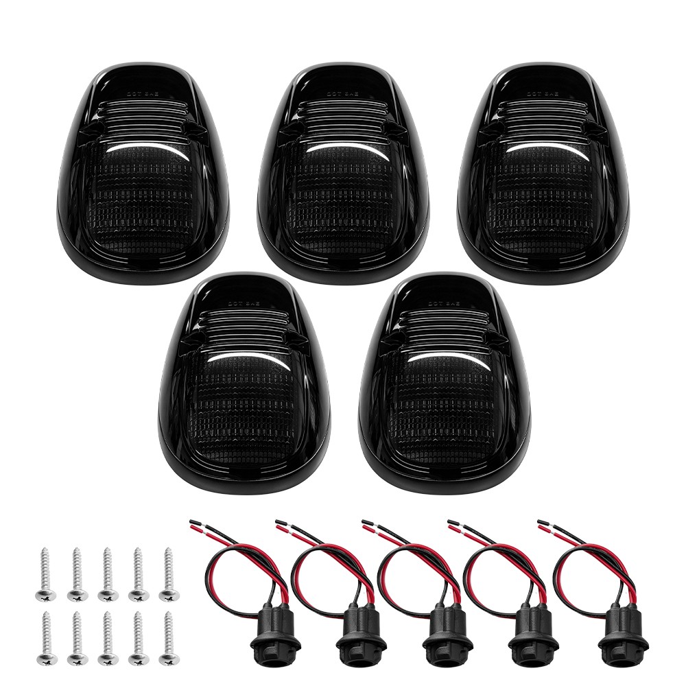 For 1999 2000 2001 Dodge Ram 1500 5xAmber/White LED Cab Roof Marker Lights Set