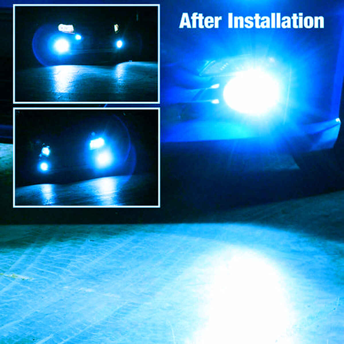 For 2004-2012 car Colorado LED Headlight High Low Fog Light Bulbs 8000K blue