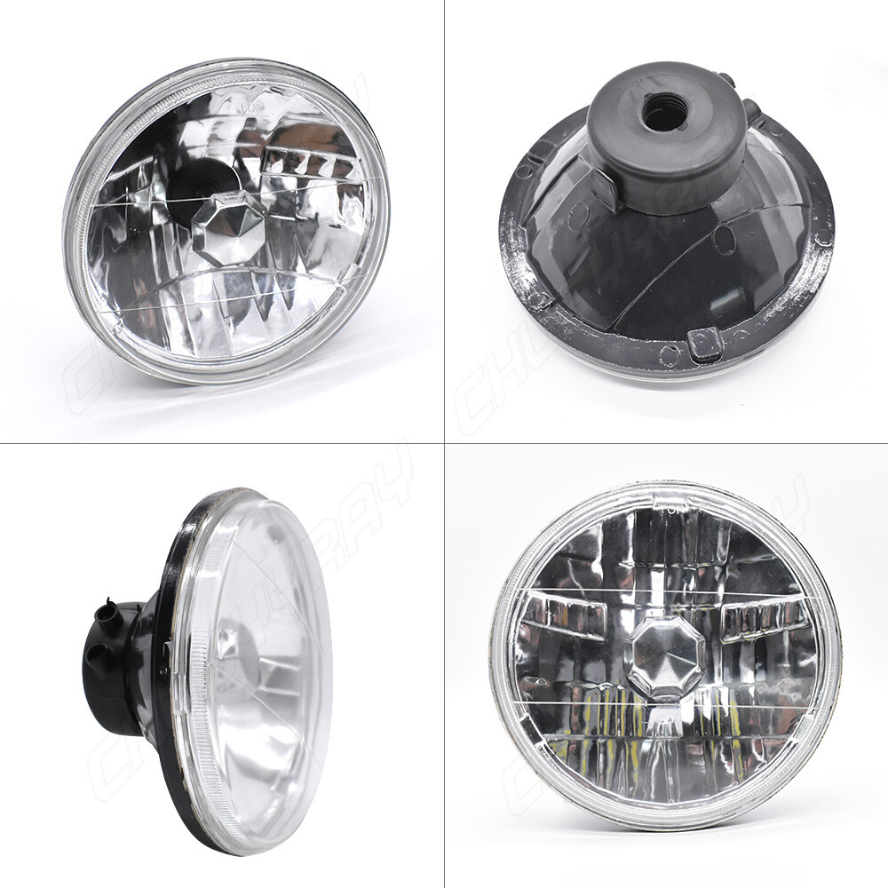 Pair Fit Chevrolet Nova 1969-1979 7“Round LED Headlight Hi-Lo Lamp DOT Approved