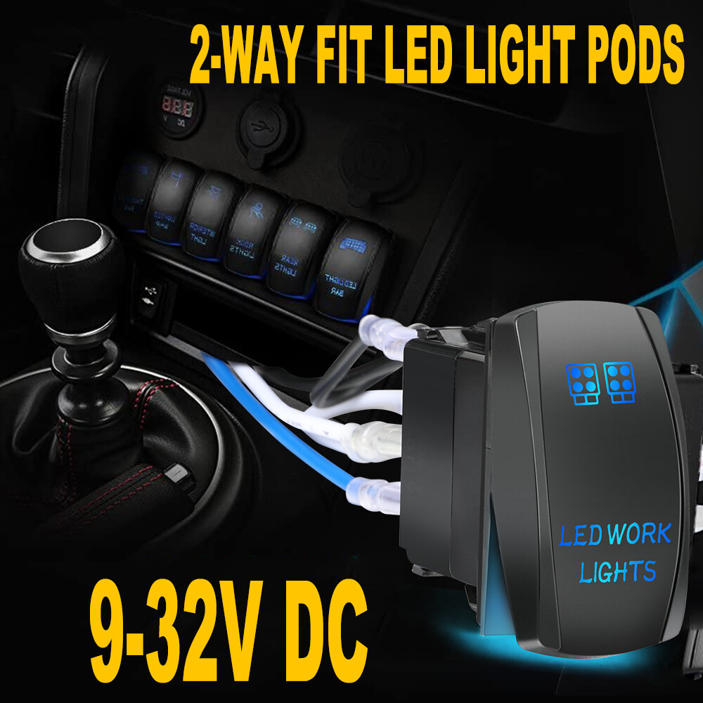 2X 4″ 140W Round LED OffRoad Driving Spot Lights Work Pods Headlight+ Wiring Kit