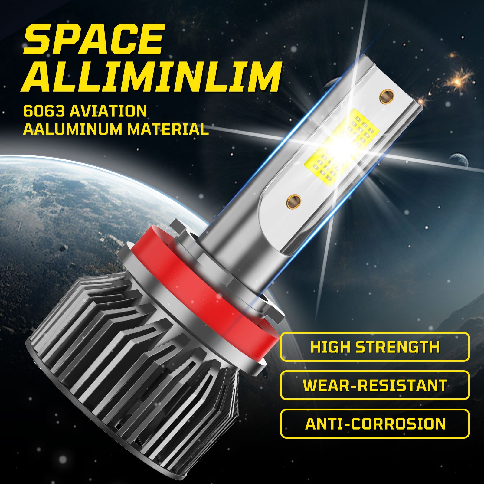 For Ford F-150 2015-2021 LED Headlight Bulbs Super Bright 72000LM Cool White