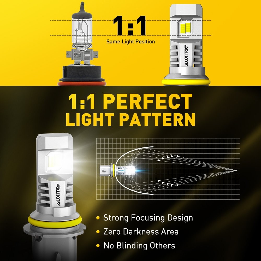 AUXITO LED 6500K Headlight Bulbs 9007 HB5 30000LM Super Bright High Low Beam E