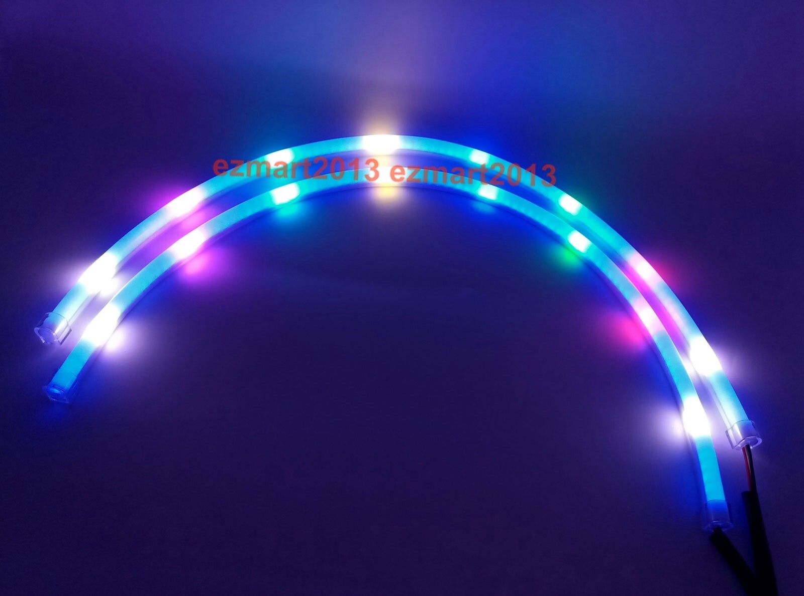 2*60cm LED strip Dream color Chasing RGB Flash Turn Signal Flow series DRL BT