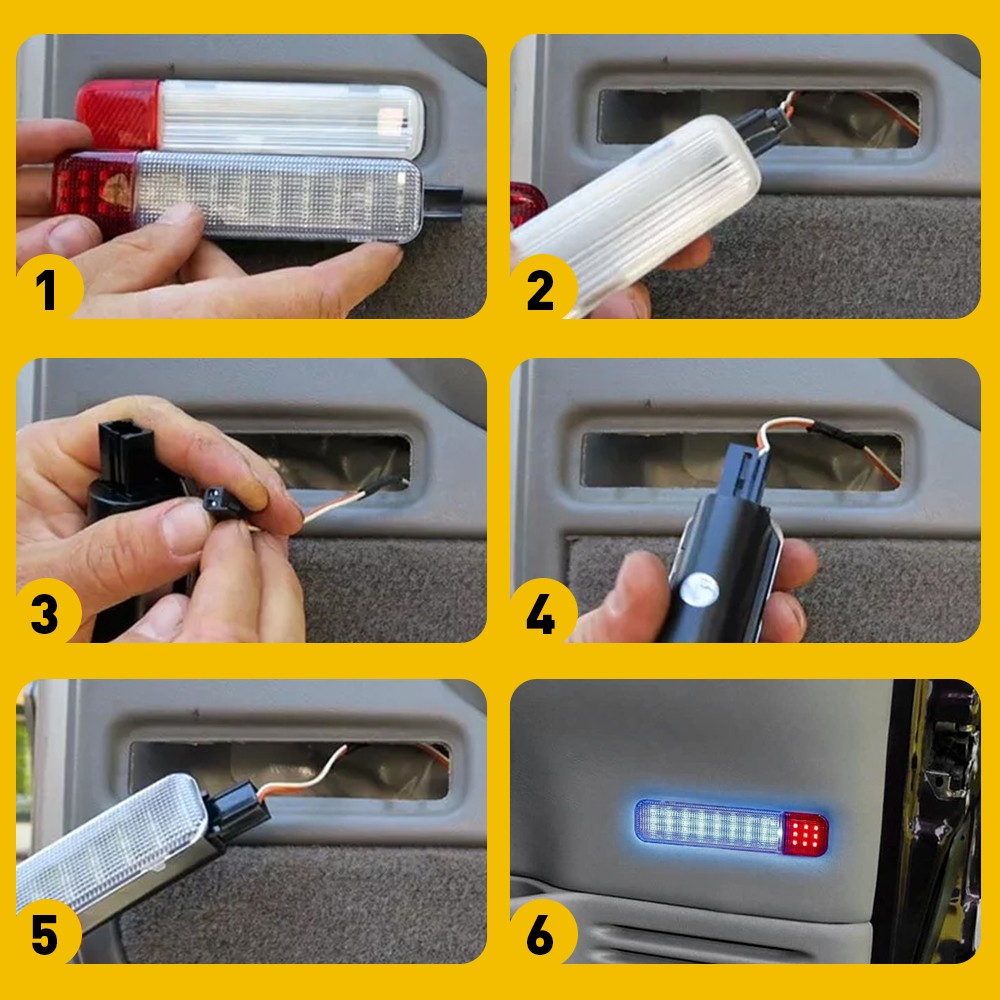 2 LED Door Courtesy Light Lamp for Chevy Silverado Suburban Tahoe GMC Blue+red F