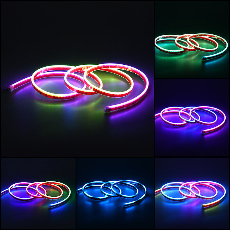 1.2M Car Ambient Light RGB LED Strip Waterproof Daytime Running Lamp APP Control