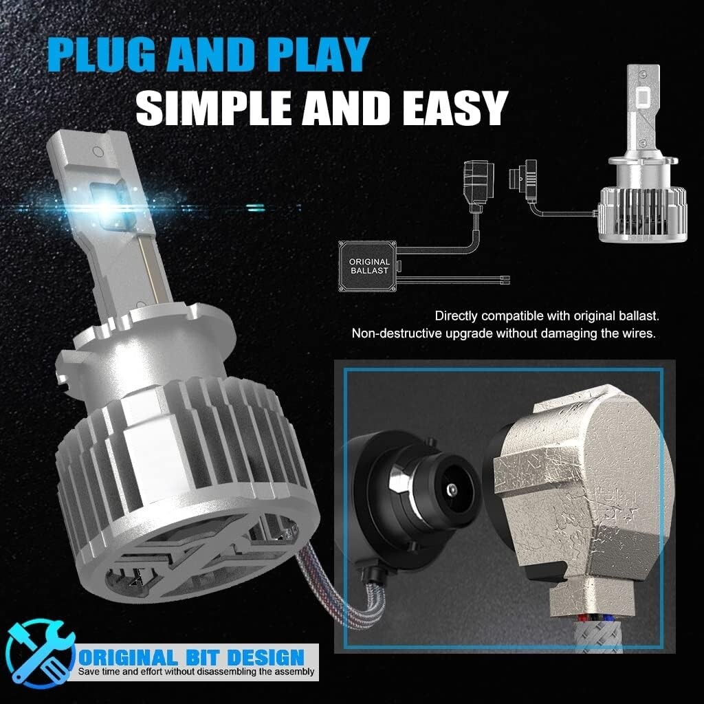 BlingLights Brand D2S D2R D2C D2 Xenon HID to 6000K LED Conversion Bulbs