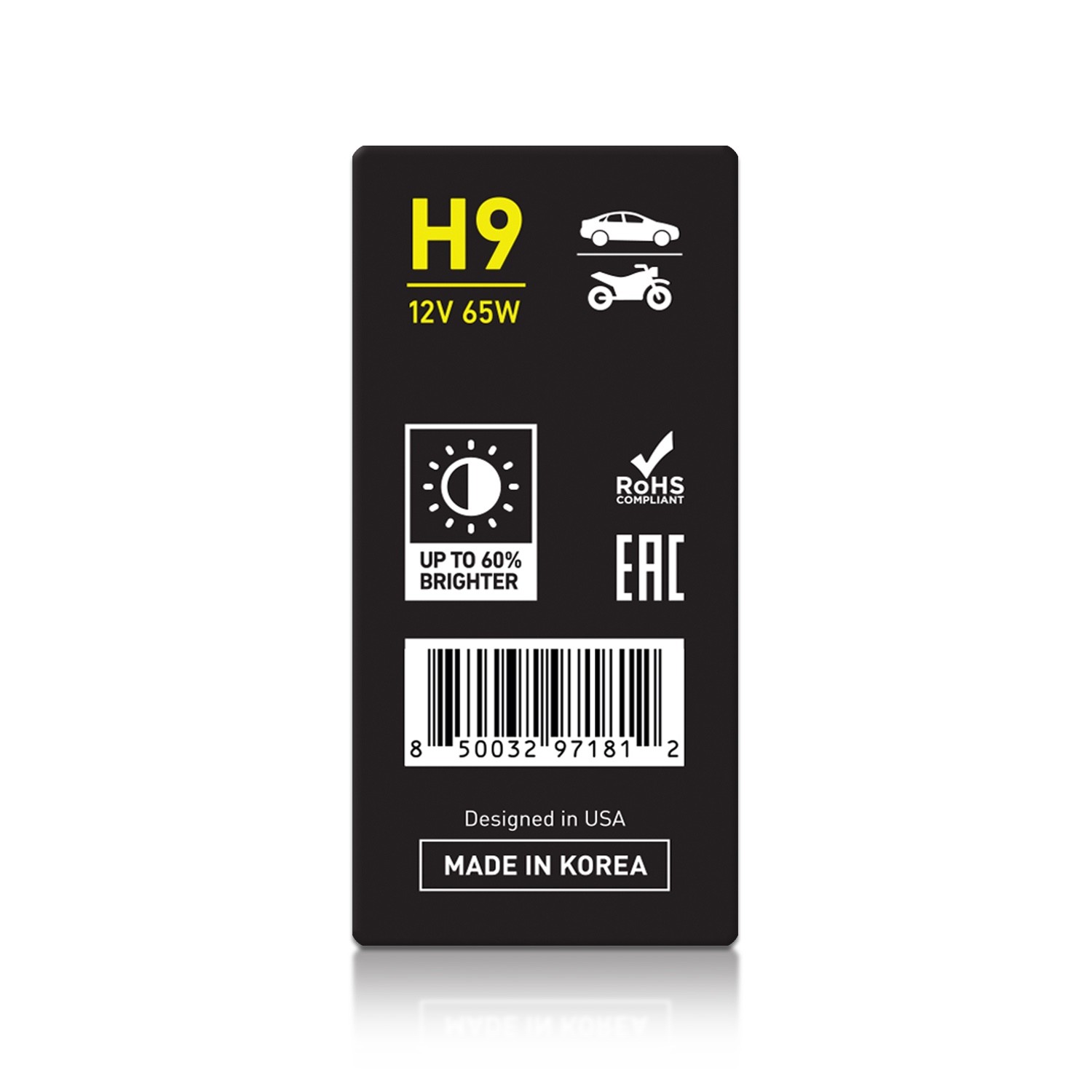 DAMA Standard Plus H9 High 3400K 2200lm DOT Street Legal Fleet Bulk Pack of 10