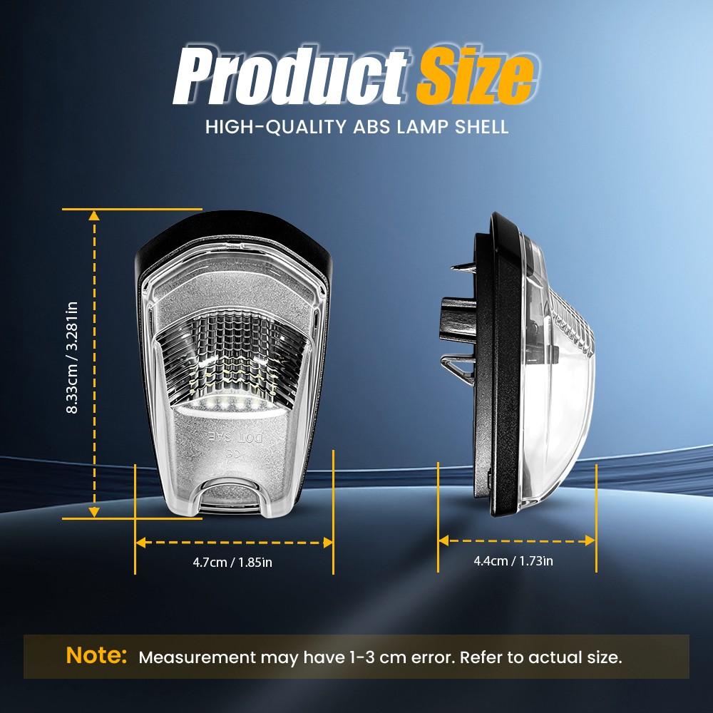 1-10 Set Cab Roof Marker Lamps White LED Clear For 2017-22 Ford F-350 Super Duty