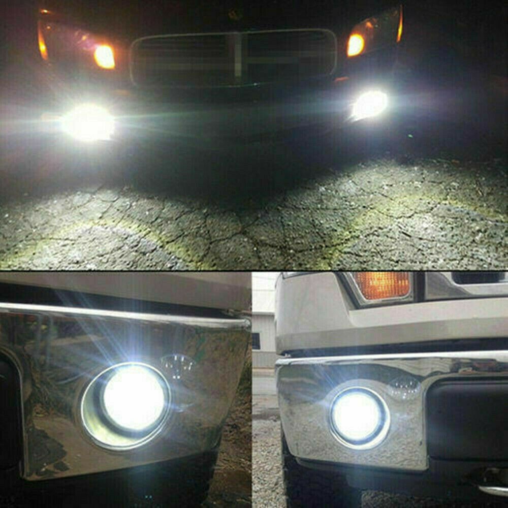 2Pcs H16 5201 5202 Super Bright LED Fog Daytime Running Light Bulbs Xenon White