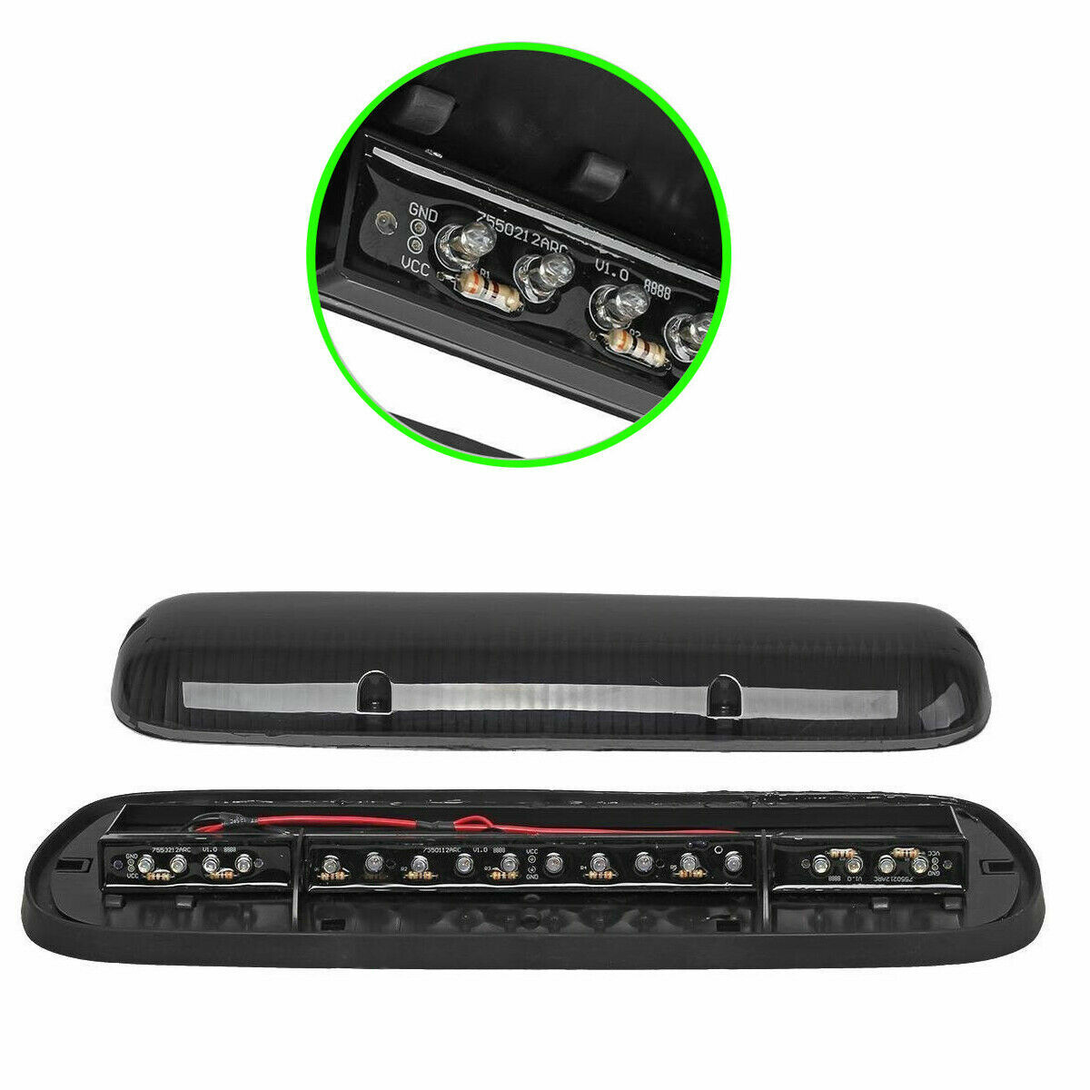 3PC Smoke Lens LED Cab Roof Running Amber Lights For 2002-14 Chevrolet Silverado