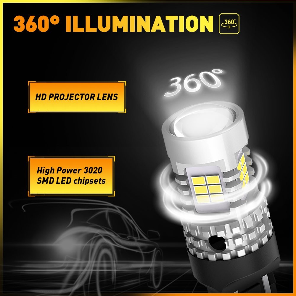 7443 7444 Led Turn Signal Light Bulbs Anti Hyper Flash Super Bright White 2-10X