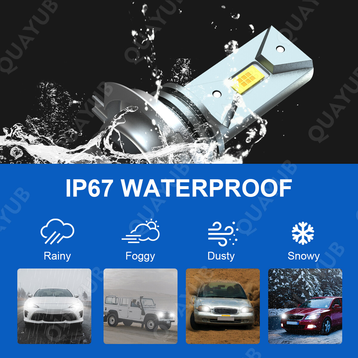For Hyundai Tucson 2016-2018 H7 H7 H11 LED Headlight Hi Lo Fog Light Bulbs 6X