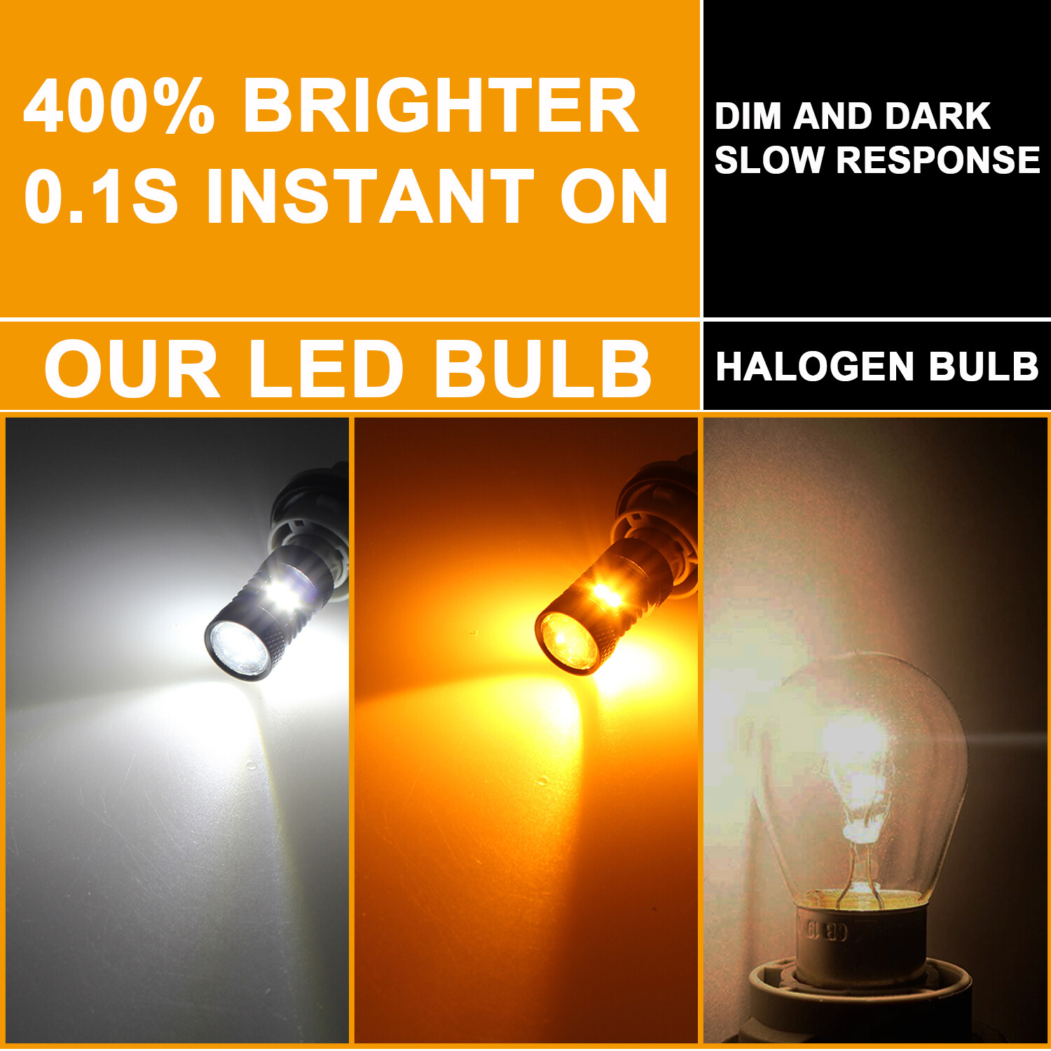 2X 16-SMD Switchback LED Front Turn Signal Light DRL Bulbs For Chevy C1500/K1500