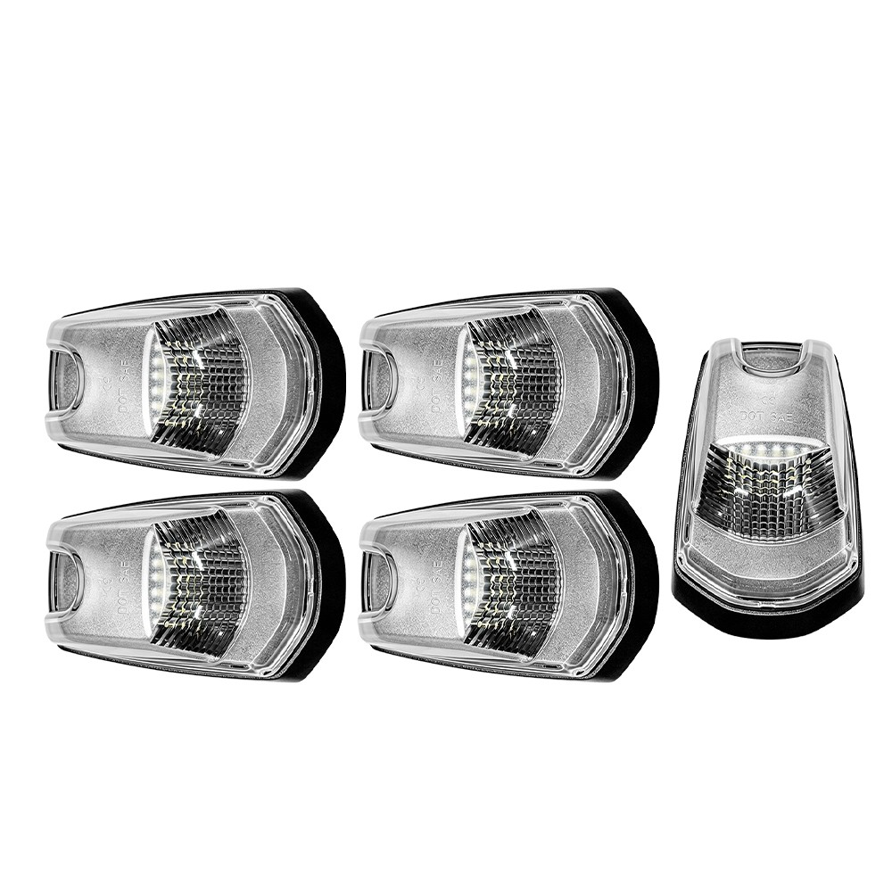 1-10 Set Cab Roof Marker Lamps White LED Clear For 2017-22 Ford F-350 Super Duty