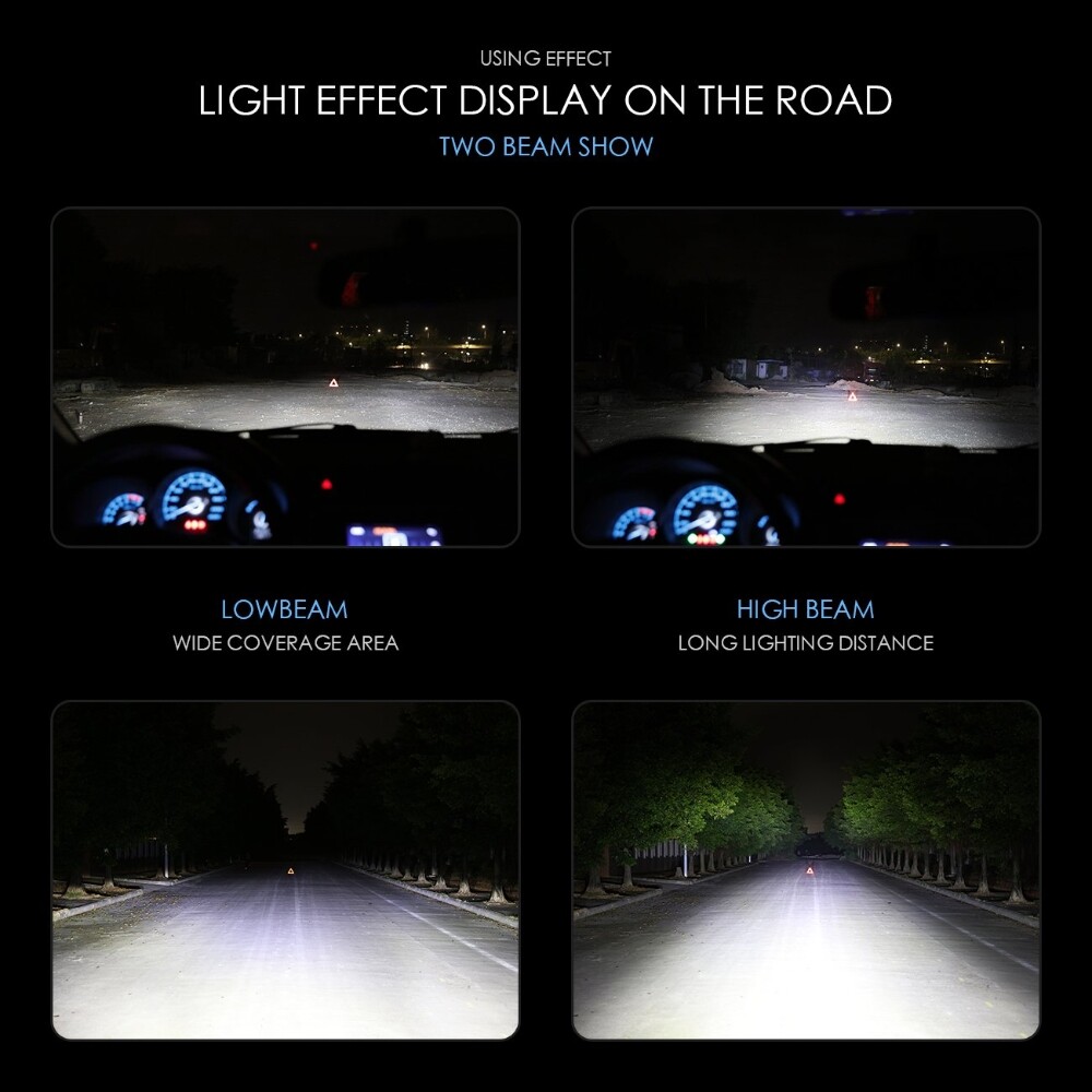 6-Sides H13 9008 LED Headlight Bulbs Kit 420000LM Hi/Lo Beam Super Bright White