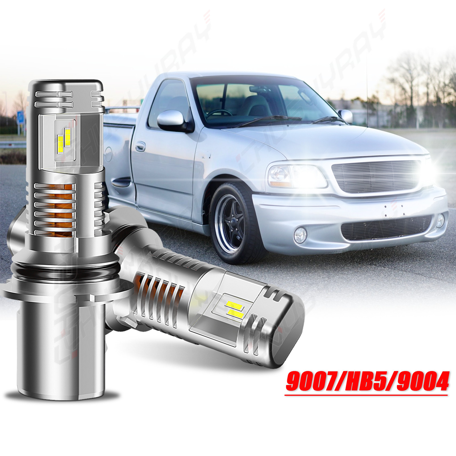 For Lincoln Continental 1995-2002 6000K 2PC 9007 LED Headlight Hi/Lo Beam Bulbs
