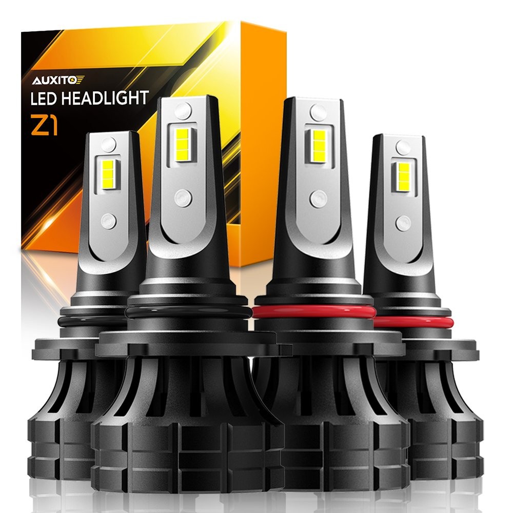 9005 AUXITO HB3 LED 9006 Headlight Bulbs Kit High Beam 6000K White 20000LM Z1 D