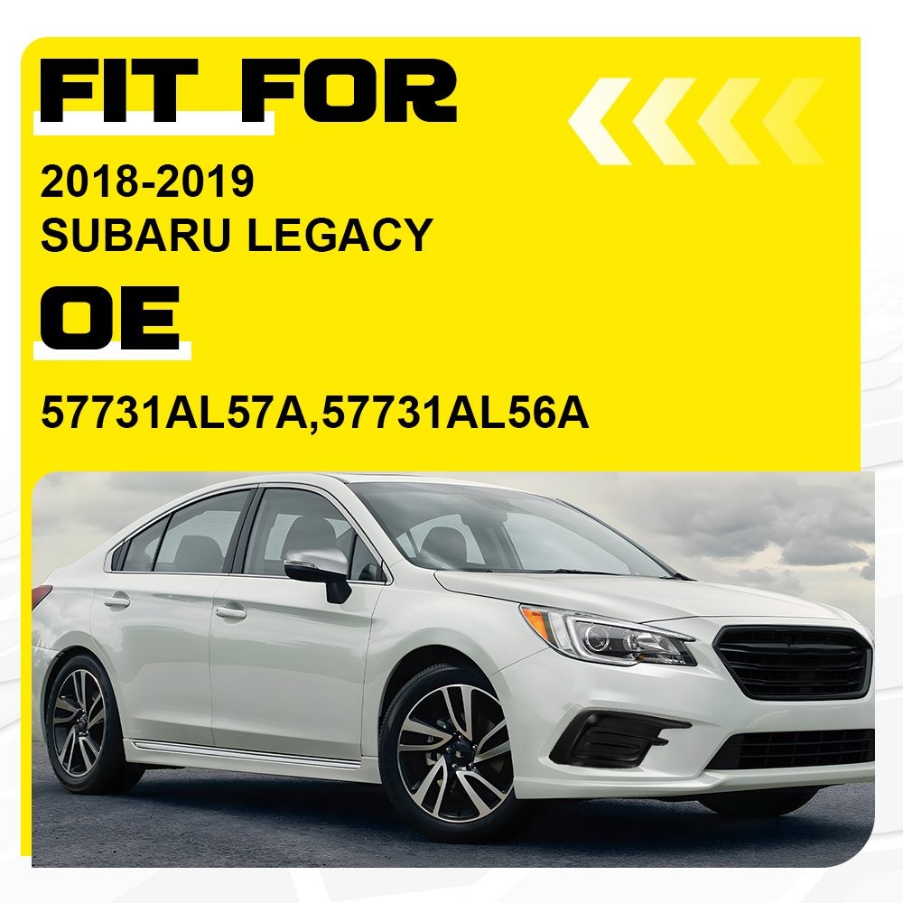 Front Left Right 2-20X Black Fog Light Bezel Cover for 2018-2019 Subaru Legacy
