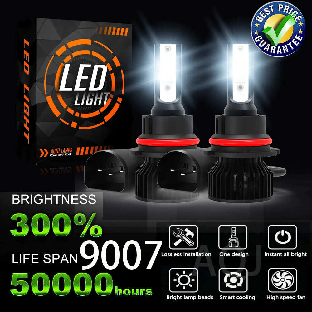 HB5/9007 LED Headlights 50000LM LED Light Bulbs Kit High Low Beam Super Bright