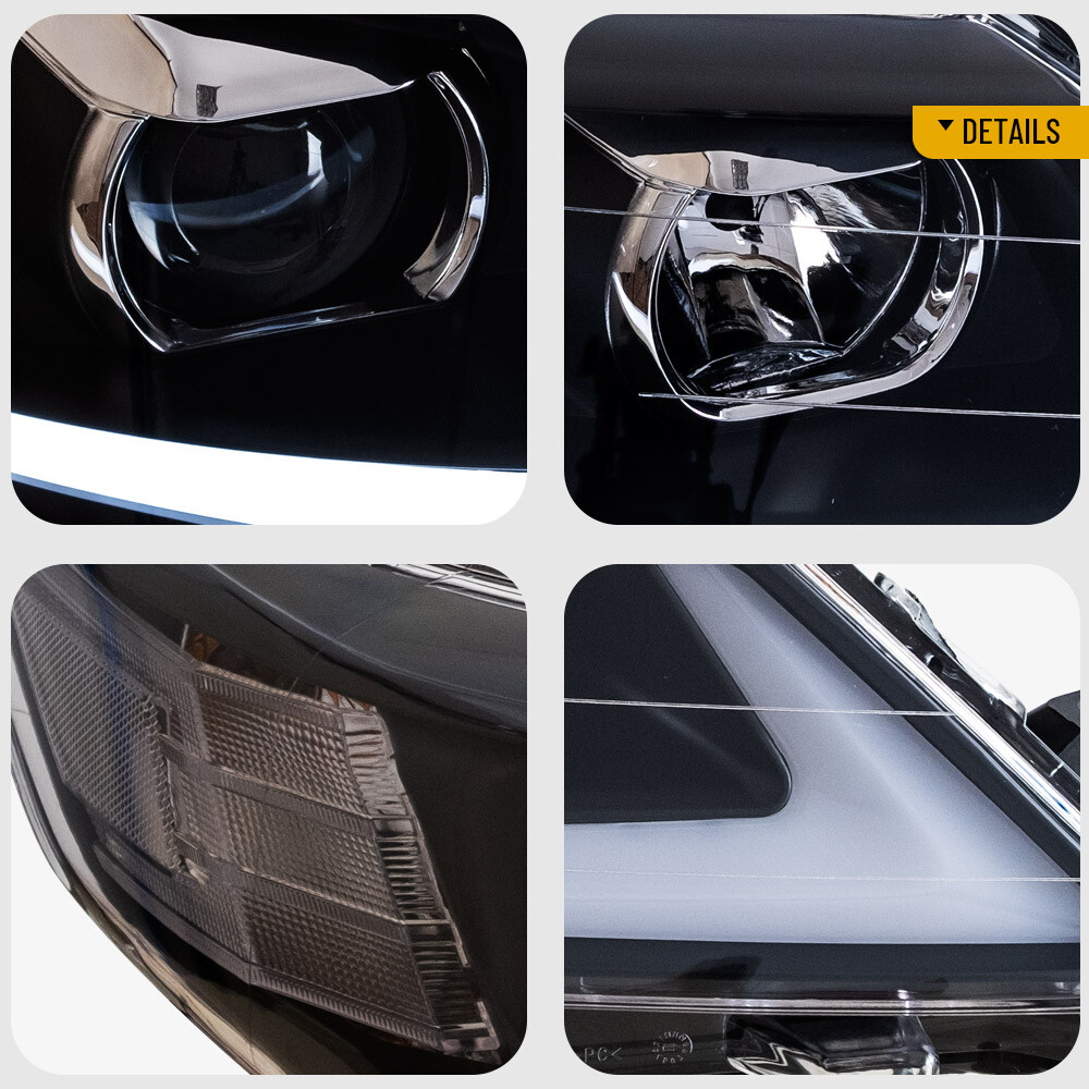 VLAND Headlights Assembly+LED Bulbs Kits For Toyota Camry 2012-2014 Front lights