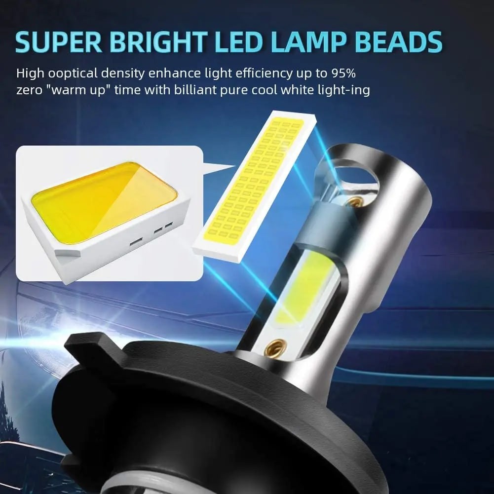 LED Headlight Bulbs H7 H1 H4 H11 HB3 HB4 9005 9006 12V 120W 6000K