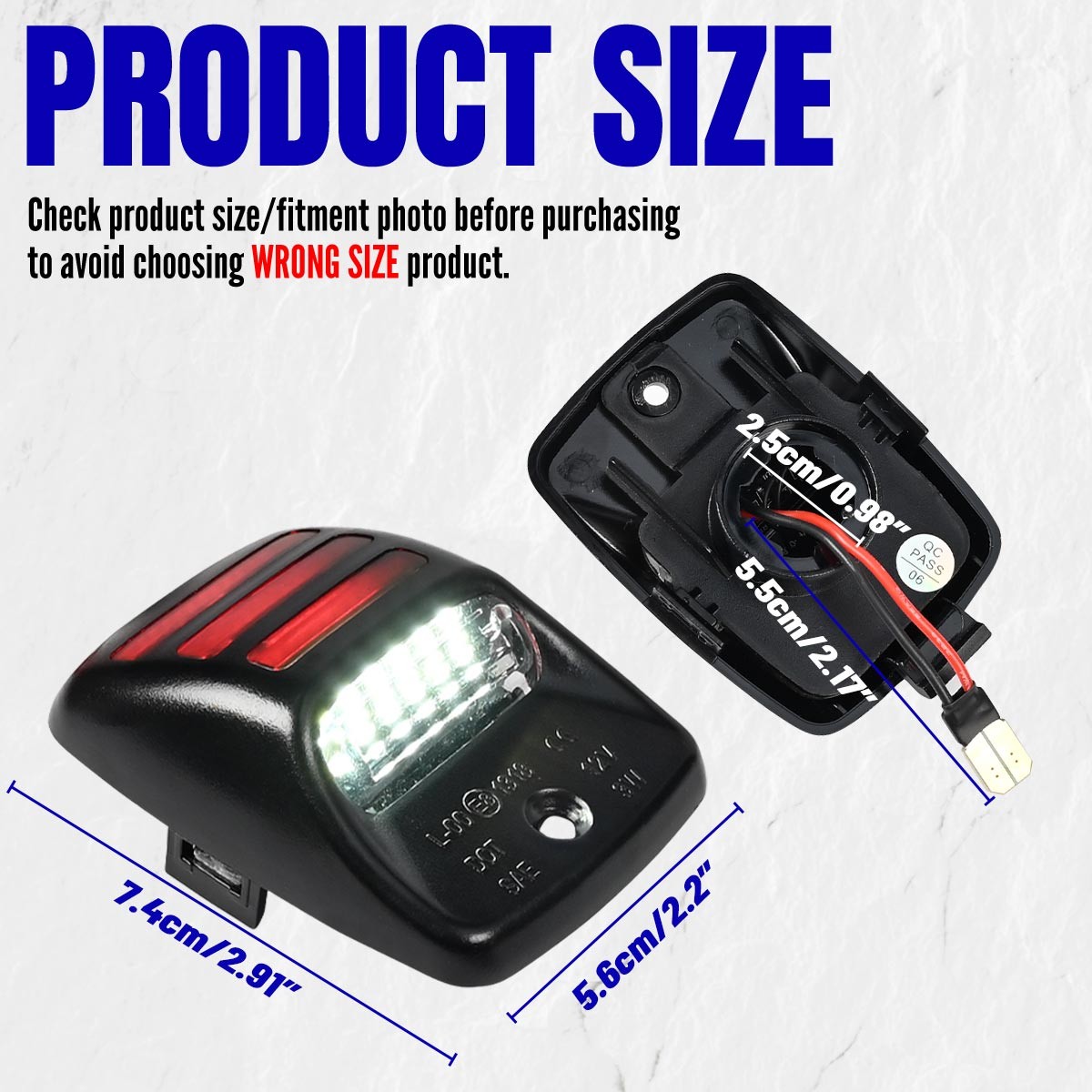 Car LED License Plate Lights Tag Lamp For Toyota Tundra 2000-2013 Tacoma 2006-15