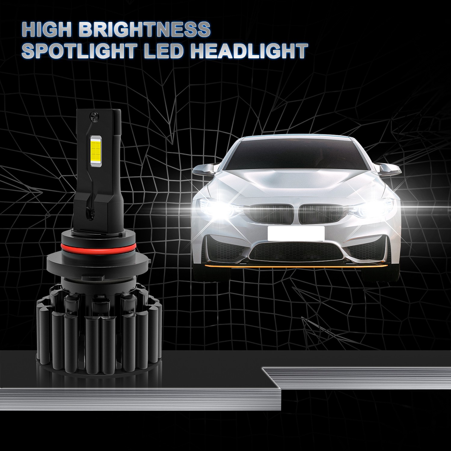 Pair H11 H8 H9 9005 HB3 LED Headlight KIT Combo Bulbs 6000K High&Low Beam White
