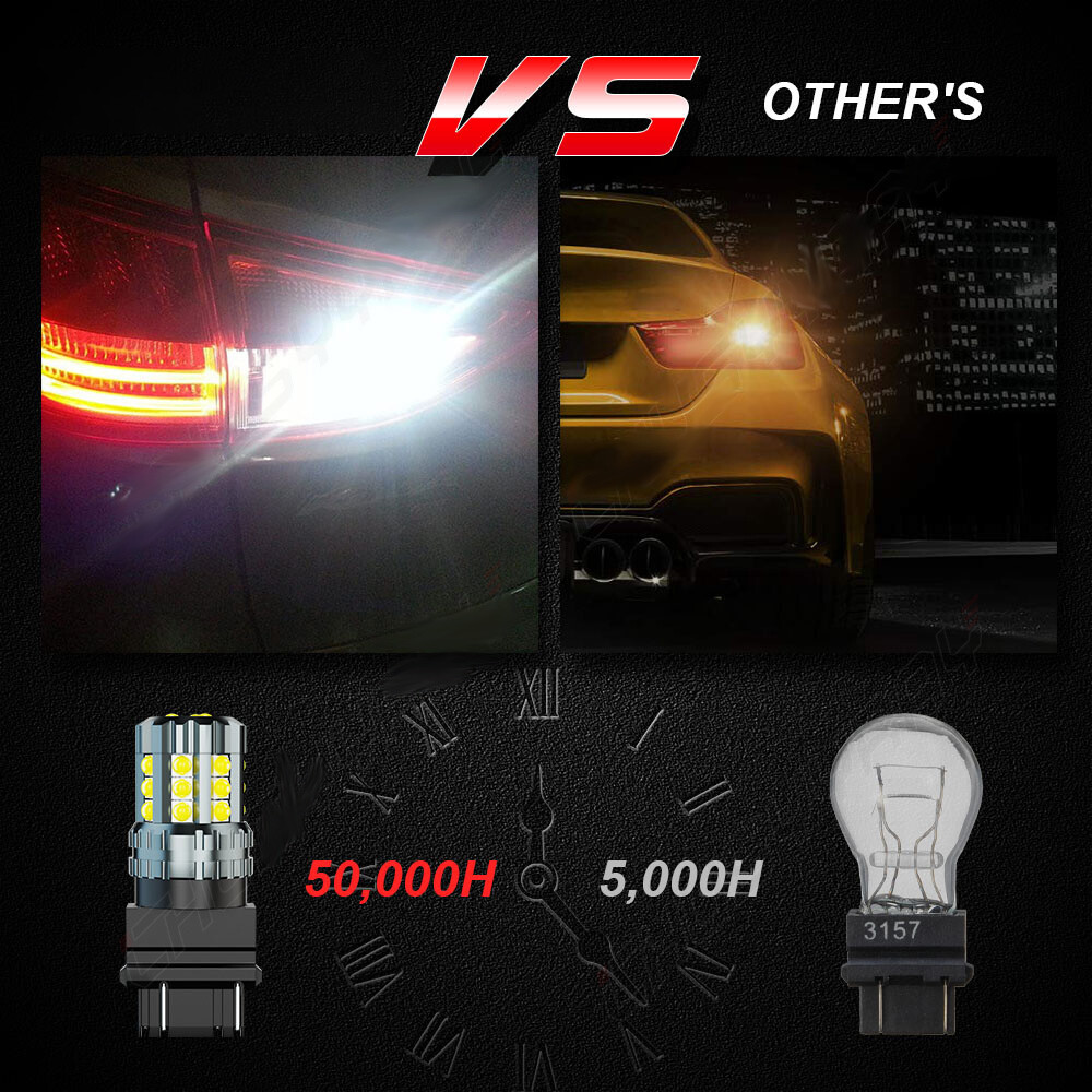1000LM White 3156 3157 LED Reverse Backup Light Bulb For 2015-2021 Ford Mustang