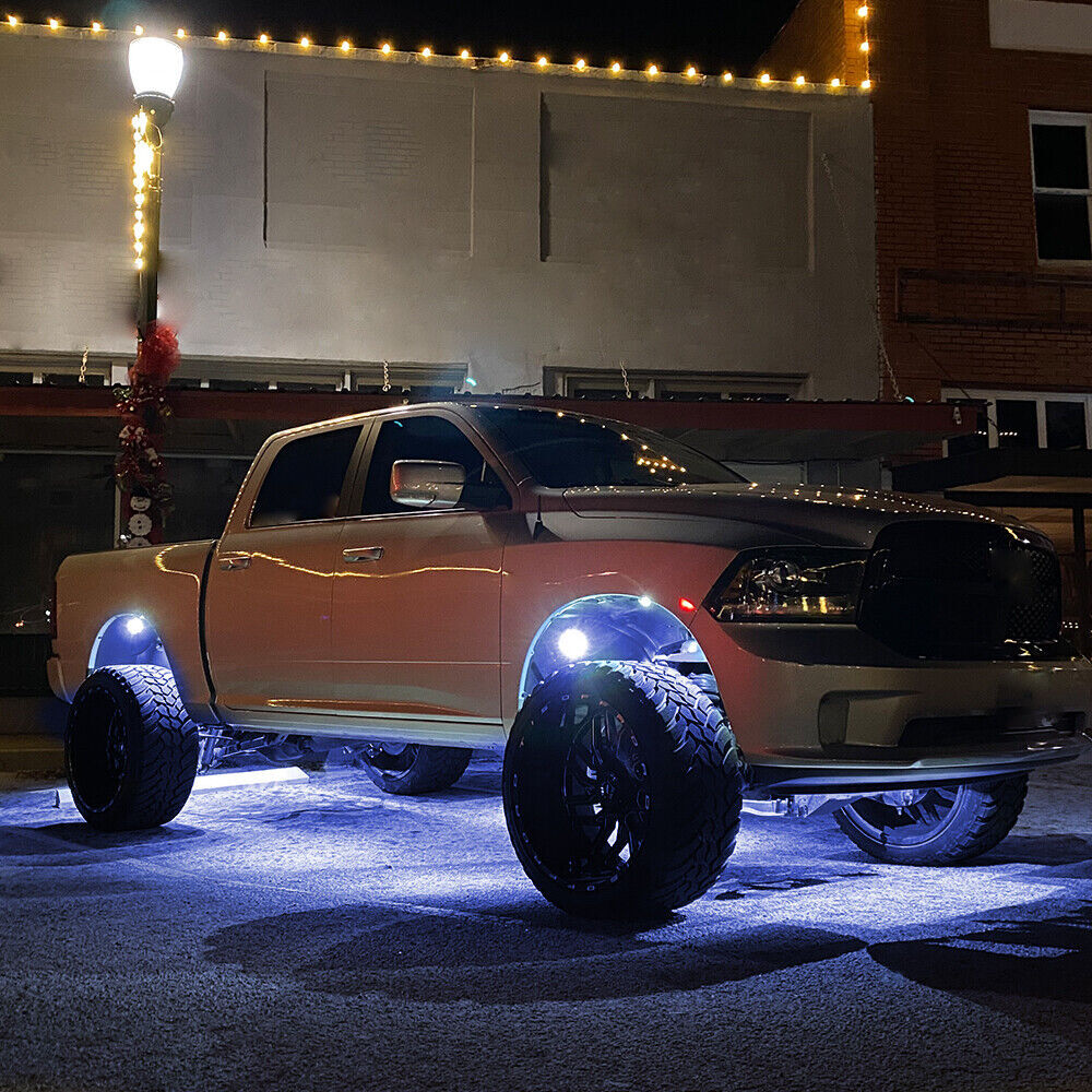 4 Pods Blue LED Rock Light Lights Fit Jeep Off Road Truck Car ATV Under Body