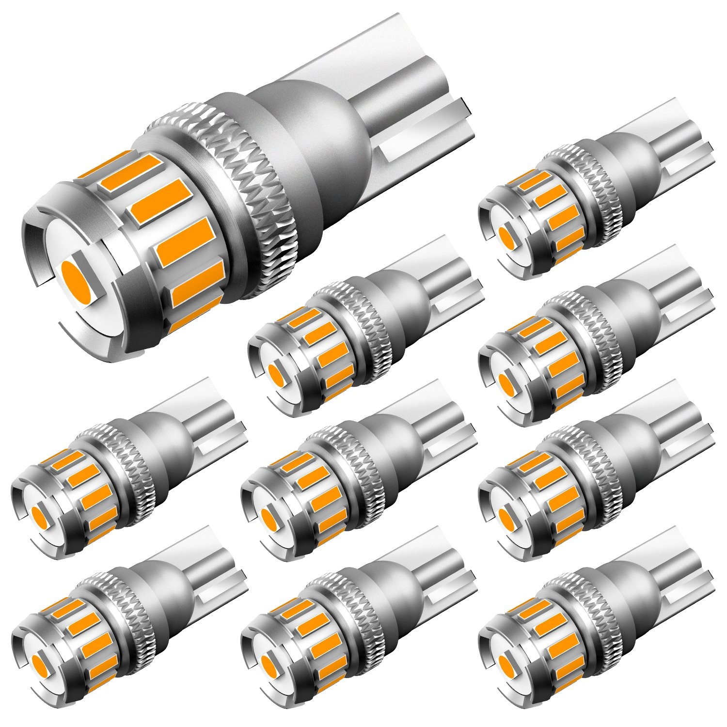SMD 13 LED T10 501 W5W PUSH WEDGE 360 HID AMBER SIDE LIGHT BULB Lamp AUXITO N
