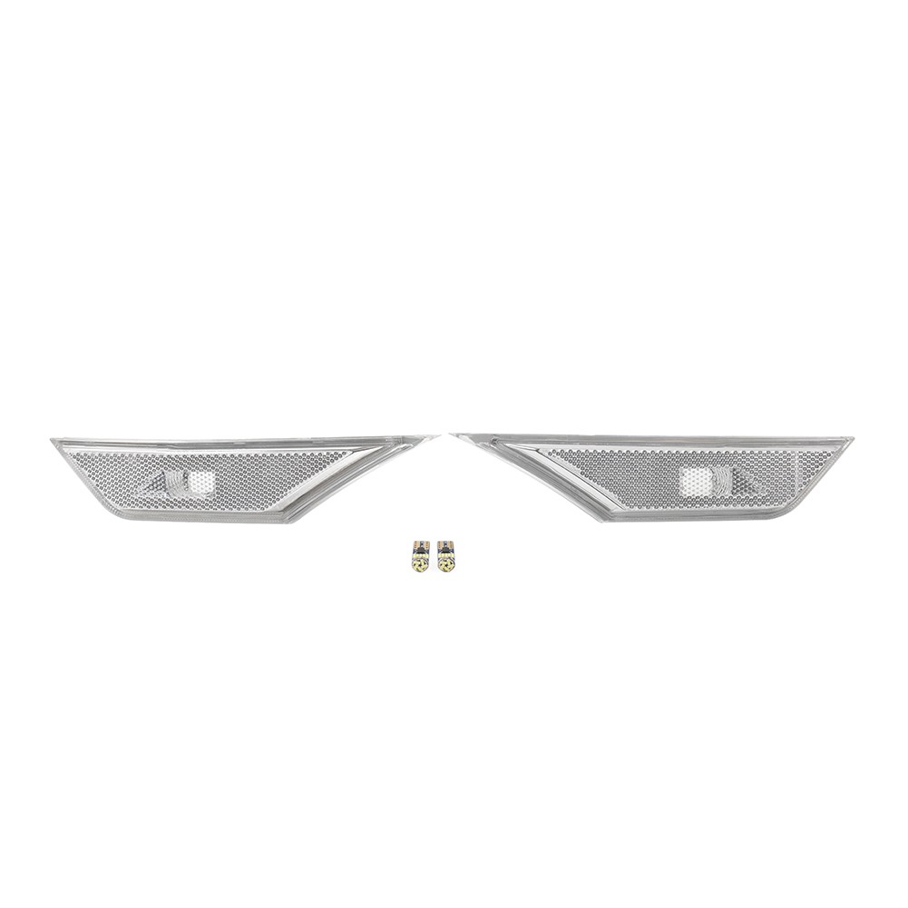 2pcs Clear Side Marker Lamp Turn Singal Light With Bulbs For Honda Civic 2016-21
