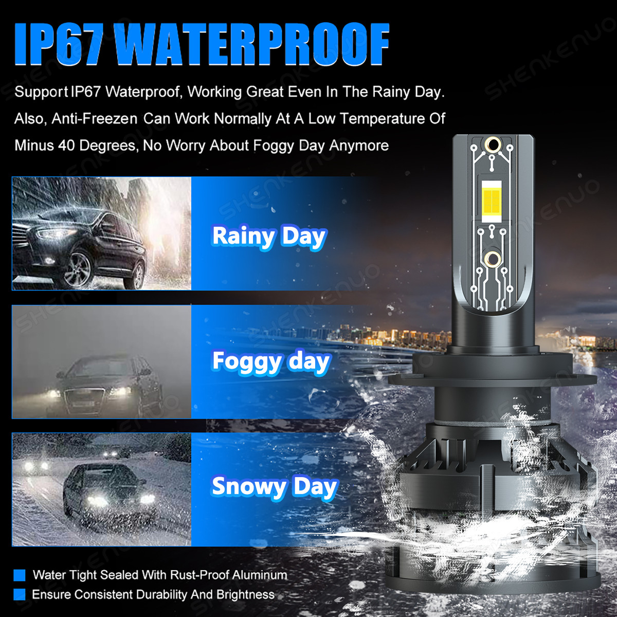 For Yamaha Super Tenere XTZ1200 2012-2017 – 2X H7 LED Headlights Bulbs 6000K YTL