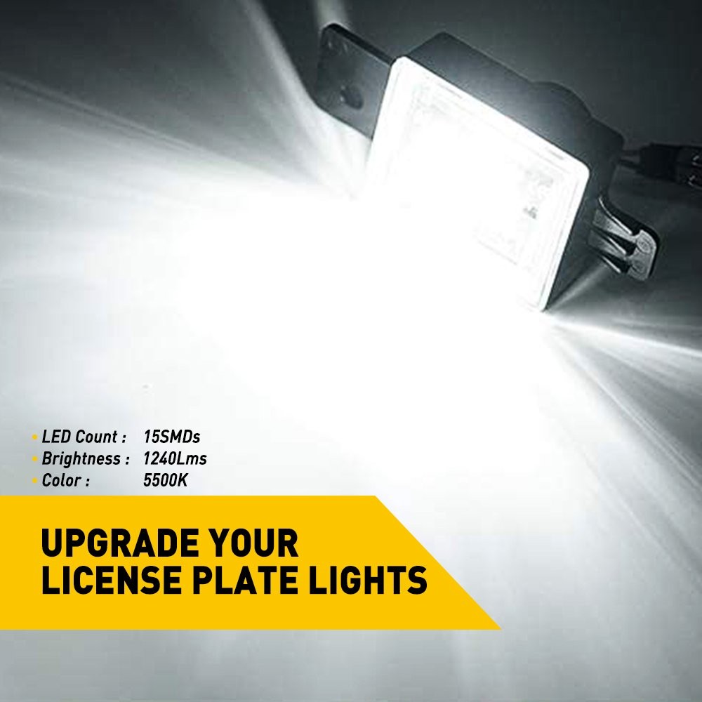2x LED License Plate Light Lamp For Silverado Chevy For GMC For Sierra 1500 2500