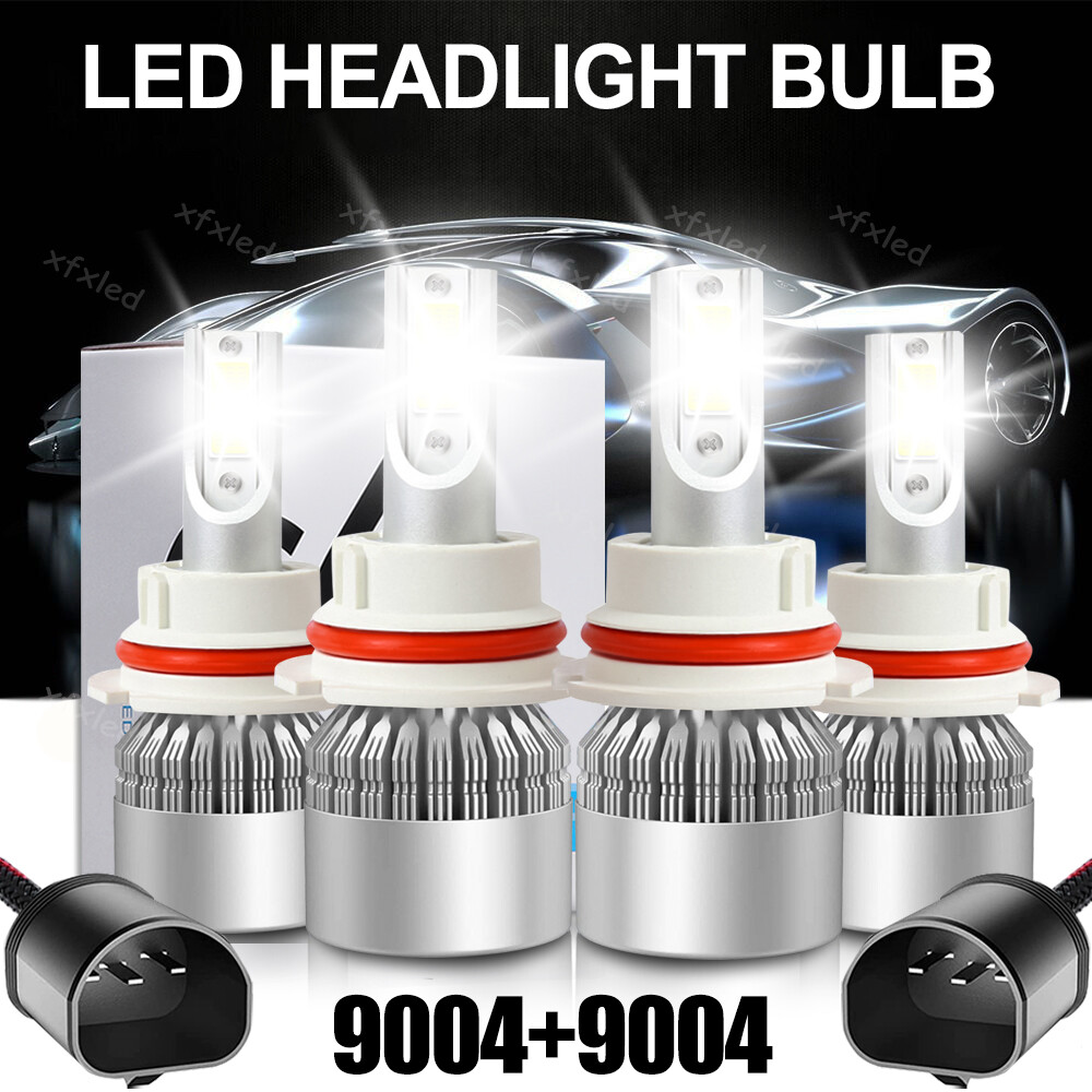 4X 9004 LED Headlight Kit 2200W 330000LM High Low Dual Beam Bulbs 6500K White