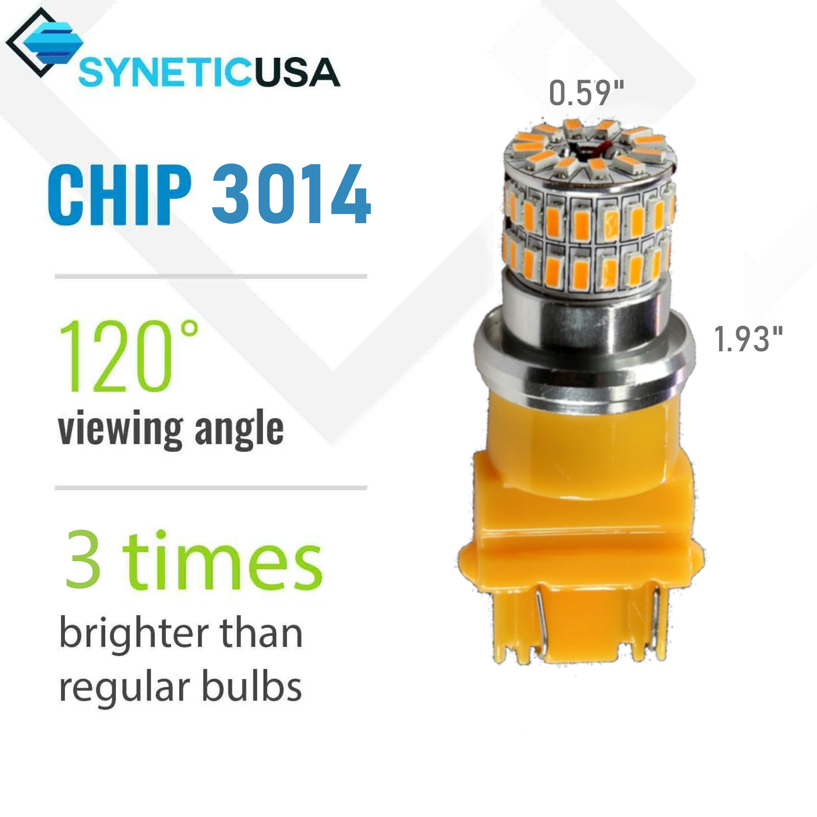 3157 3156 High Power 3014 Chips Amber Yellow Turn Signal LED Light