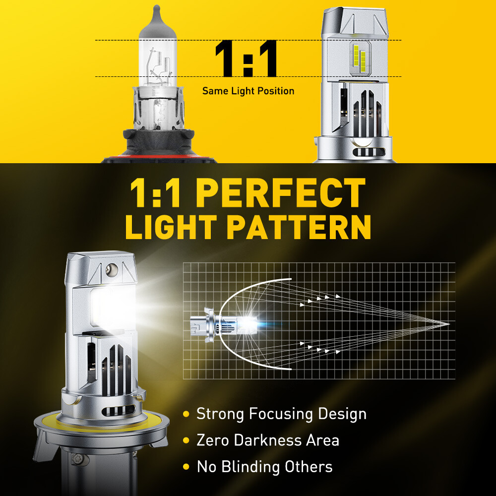AUXITO H13 LED Headlight Hi/Low Beam Bulb Canbus Kit 330000LM 6500K Ultra Bright